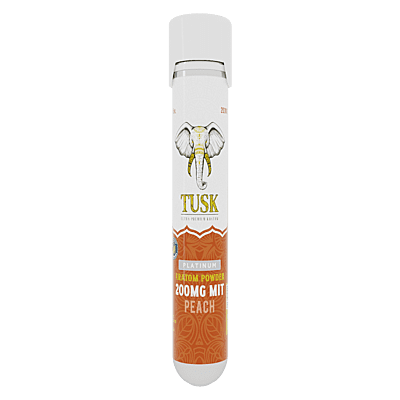 tusk kratom powder peach flavor