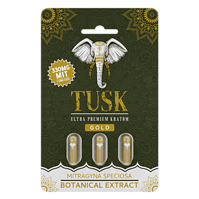 Tusk Kratom Capsules 330mg (Gold)